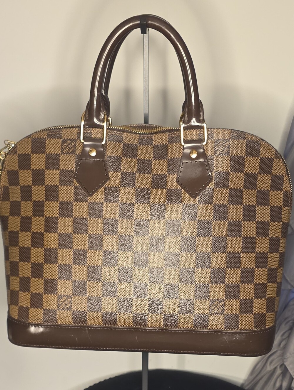 Louis Vuitton Alma PM Damier Ebene Authentic With COA